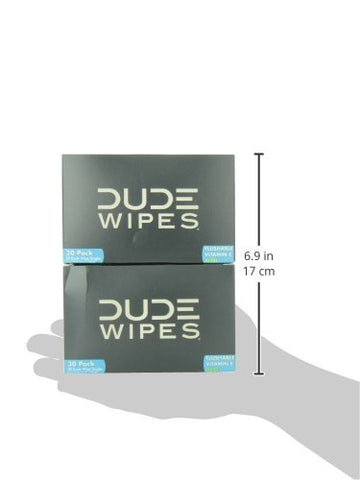 DUDE Wipes - On-The-Go Flushable Wipes - 2 Pack