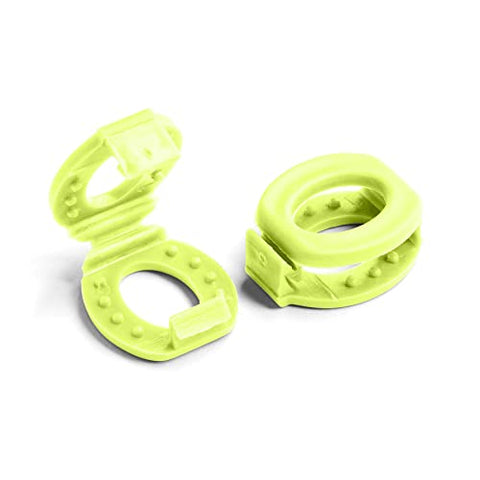 StretchLace Shoelace Knot Clips, Neon Green