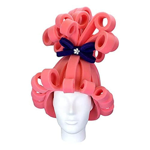 FOAM PARTY HATS: Pink Foam Wig