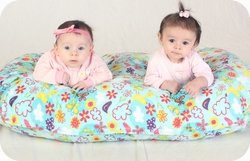 Twin Z Pillow with Cream Cover - 6-in-1 Twin Pillow, Breastfeeding