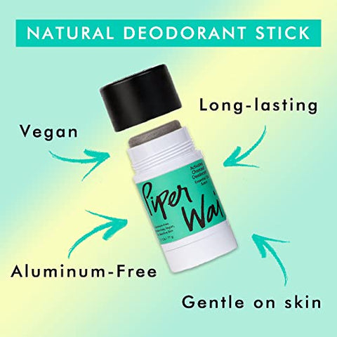 PiperWai Natural Deodorant w/Activated Charcoal