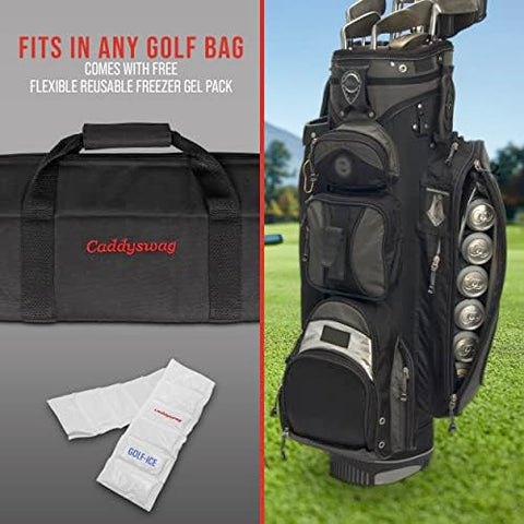 Caddyswag Golf Bag Cooler Sleeve - 6 Can Capacity, Black Polyester