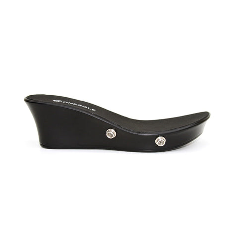 Onesole Almost Decadent Crystal Black Sandal