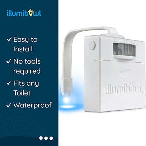 IllumiBowl Toilet Night Light - Multi-Color, Motion Sensor
