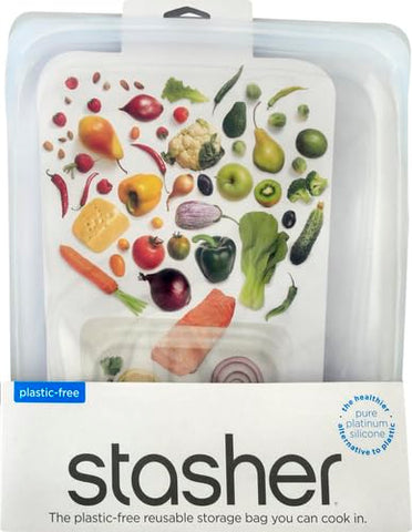 Stasher Platinum Silicone Food Storage Bag - 1/2 Gallon - 64 Oz