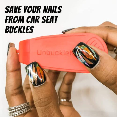 UnbuckleMe Car Seat Buckle Release Tool - Easy Opener Aid (Pink)