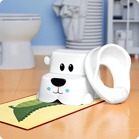 Squatty Potty Kids Toilet Step Stool Set - Potty Pet Bear Cub Base