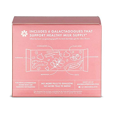Boobie Bar Superfood Lactation Bars Oatmeal Chocolate Chip (6 Ct)