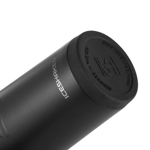 Ice Shaker 26 Oz Sport Bottle - Stainless Steel, Black
