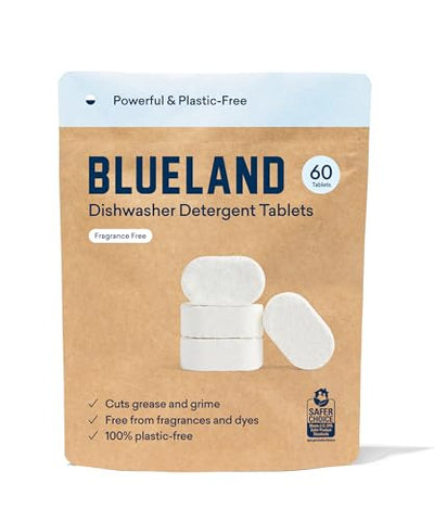 BLUELAND Dishwasher Detergent Tablet Refill - Natural, Eco Friendly - 60 Washes