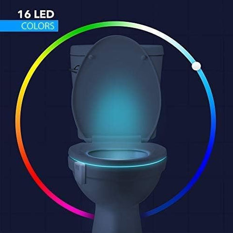 Toilet Night Lights - 16-Color LED Nightlight with Motion 2 Pack Sensor