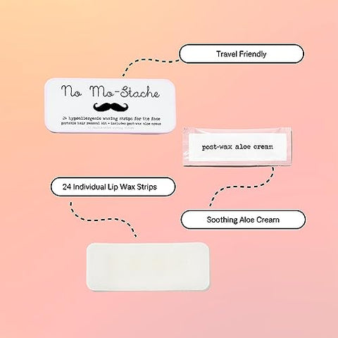 No Mo-Stache Shark Tank Lip Wax Strips (24 Strips)