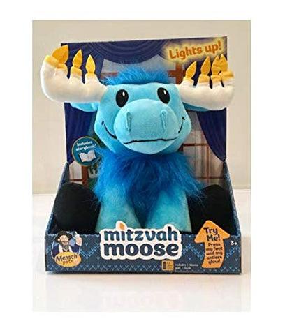 Mensch on a Bench Mitzvah Moose - Hanukkah Décor
