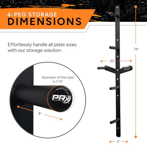 PRx Performance Wall-Mounted Vertical Weight Plate Storage