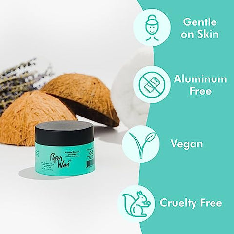 PiperWai Natural Deodorant w/Activated Charcoal