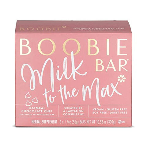 Boobie Bar Superfood Lactation Bars Oatmeal Chocolate Chip (6 Ct)