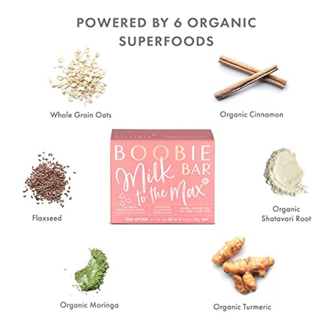 Boobie Bar Superfood Lactation Bars Oatmeal Chocolate Chip (6 Ct)