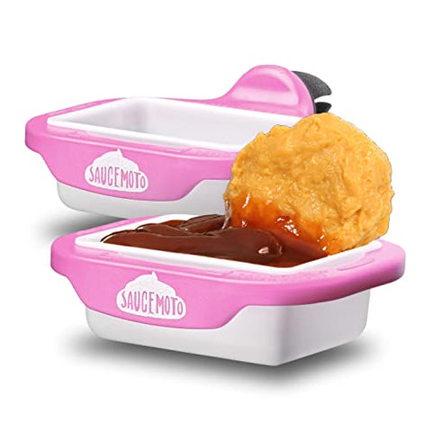 Saucemoto Dip Clip - Car Sauce Holder, 2 Count Pack, Pink