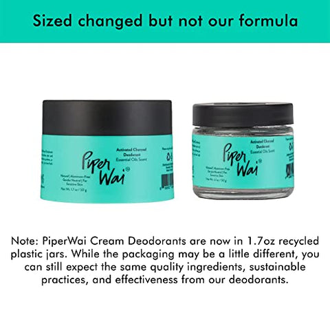 PiperWai Natural Deodorant w/Activated Charcoal
