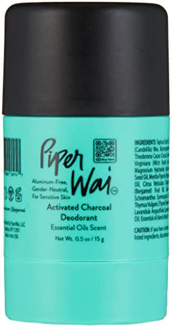 PiperWai Natural Mini Deodorant w/Activated Charcoal