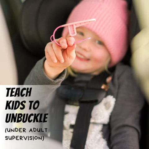 UnbuckleMe Car Seat Buckle Release Tool - Easy Opener Aid (Pink)