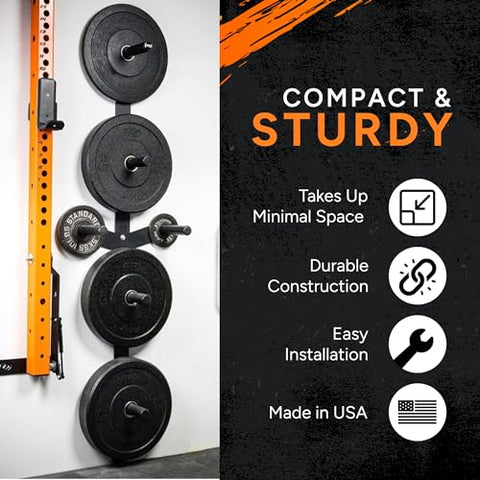 PRx Performance Wall-Mounted Vertical Weight Plate Storage