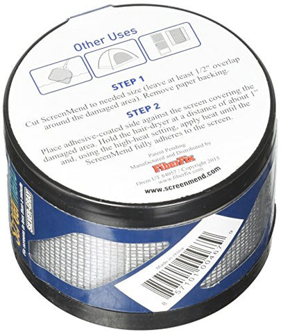 FiberFix Screenmend Window Screen Repair Kit - 2" x 80" Roll - Silver-Gray