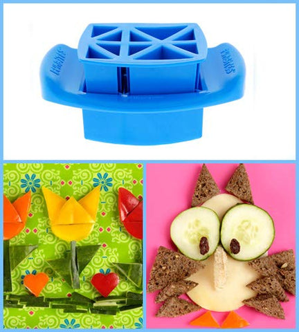 FunBites Set of 3 Food Cutters - Squares, Hearts, Triangles