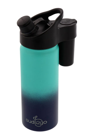 Suds2Go Stainless Steel Water Bottle and Hand Wash System - 20oz - Ocean Ombre