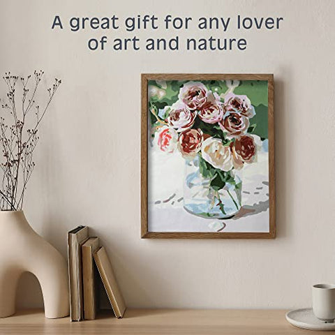 Pink Picasso Botanical Floral Paint by Number (Mail Me Roses)