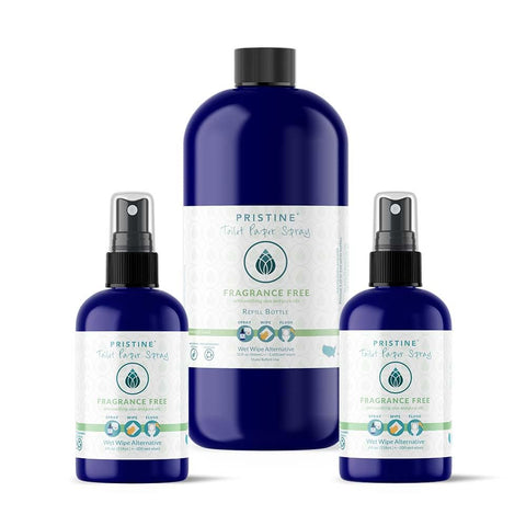Pristine Toilet Paper Spray - Natural Alternative to Wet Wipes