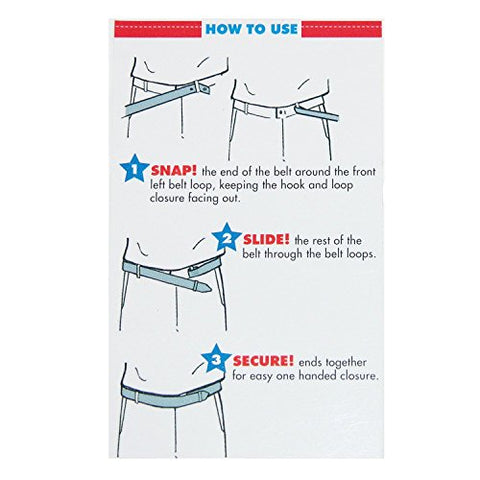 Myself Belts Unisex Easy One Handed Belt, Black