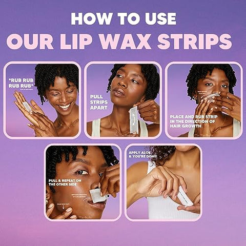 No Mo-Stache Shark Tank Lip Wax Strips (24 Strips)