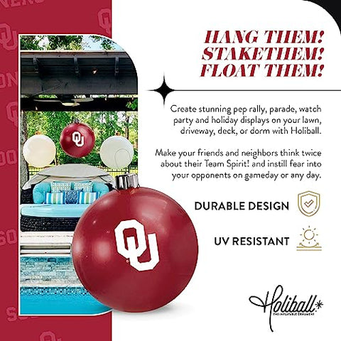 Holiball Inflatable Collegiate Ornament - 30" - University of Oklahoma