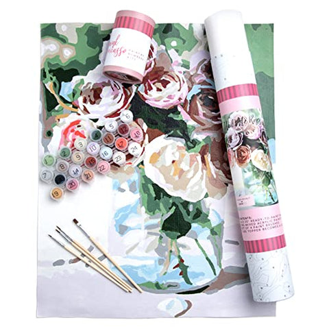 Pink Picasso Botanical Floral Paint by Number (Mail Me Roses)