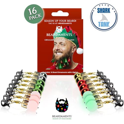 BEARDAMENTS - Beard Lights - Light Up Ornaments, 16pc