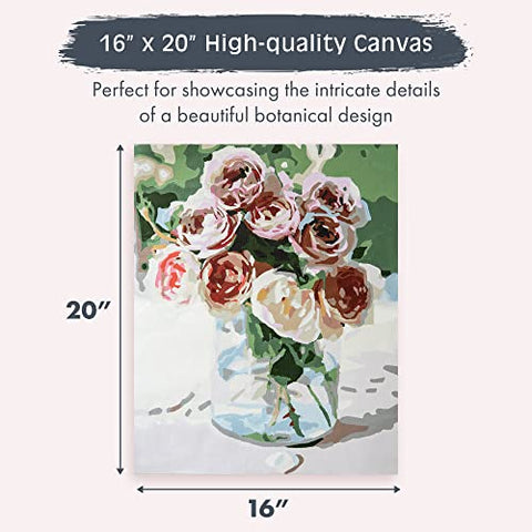 Pink Picasso Botanical Floral Paint by Number (Mail Me Roses)
