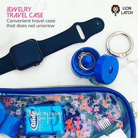 Lion Latch Jewelry Box Case - Traveling Jewelry Holder, Pill Box Keychain (3-Pack)