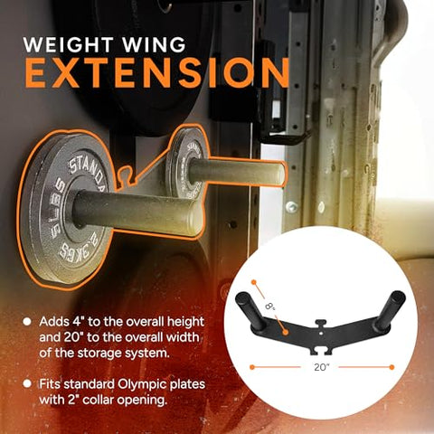 PRx Performance Wall-Mounted Vertical Weight Plate Storage