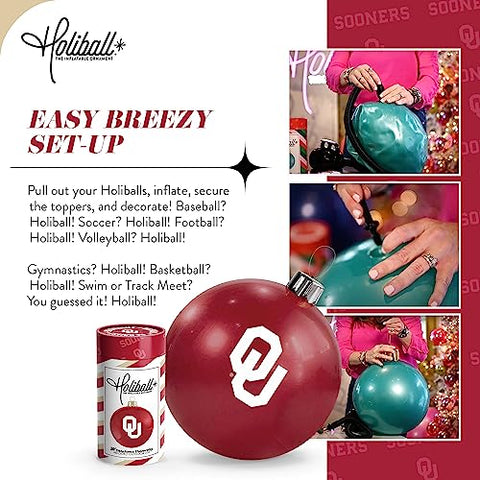 Holiball Inflatable Collegiate Ornament - 30" - University of Oklahoma