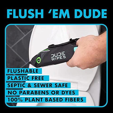 DUDE Wipes - Flushable Wipes - 5 Pack
