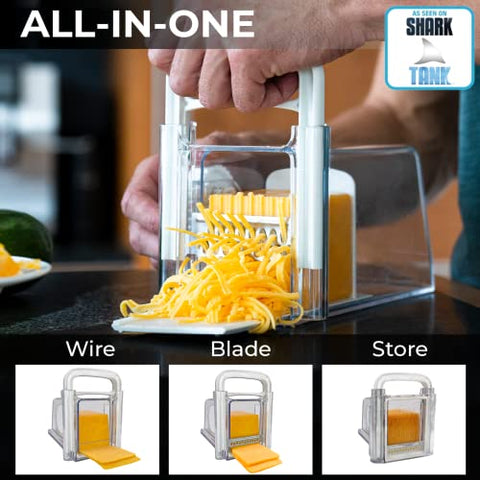 Cheese Chopper 4-in-1 - Handle, Grater, Wire, Blade - Instant Fridge Storage