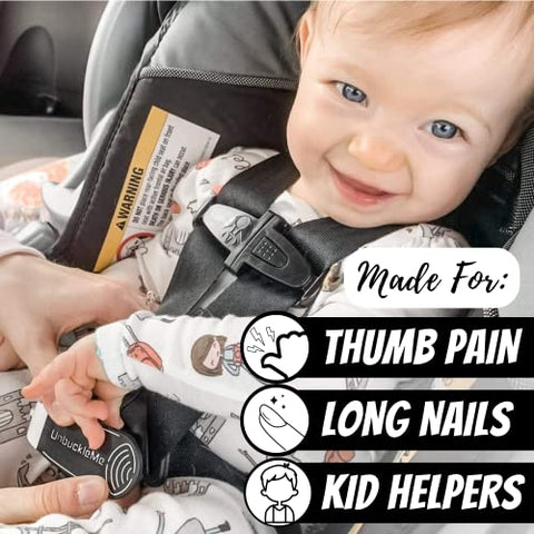UnbuckleMe Car Seat Buckle Release Tool - Easy Opener Aid (Pink)