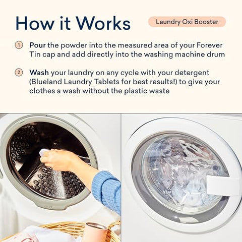 BLUELAND Oxi Laundry Booster Powder Refill 2 Pack, Clear Skies Scented, 35.2oz