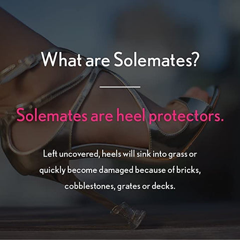 Solemates High Heel Protectors - Clear Narrow Stoppers - Crystal Clear
