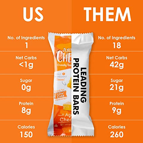 Just The Cheese Bars, Crunchy Baked Snack Bars (12 Ct)