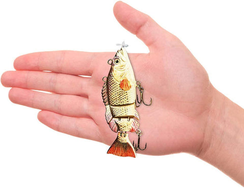 UFISH 3.5" Robotic Swimming Fishing Lure, White Bass