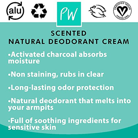 PiperWai Natural Deodorant w/Activated Charcoal