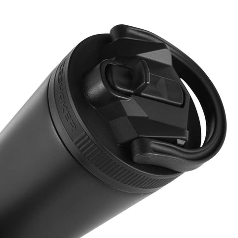 Ice Shaker 26 Oz Sport Bottle - Stainless Steel, Black