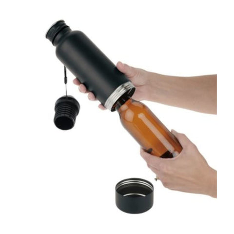 BottleKeeper Thermo Holder Cooler Bottle - Bottle Beer Black